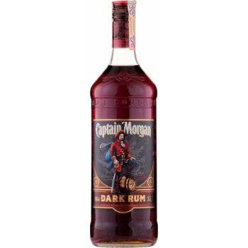 Captain Morgan Dark Rum 40% 1 l (čistá fľaša)