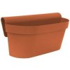GARDINO Truhlík na zábradlie ESPRIT, 30 cm, terakota