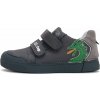 Detské chlapčenské kožené topánky D.D.step blikajúce LED Dark grey S068-51124 30