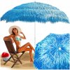 Havajský plážový slnečník do záhrady, na balkón, terasu so šnúrkami, modrý