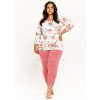 Taro Dámske pyžamo Louisa3262 zz41-biela 2XL