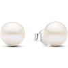 Pandora Elegantné strieborné náušnice s pravou perlou Timeless 293169C01