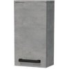 Kúpeľňová skrinka nízka s čiernou úchytkou SAT Cube Way 32,5x63x20 cm betón mat CUBE3CH32BE