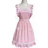 Zástera kuchynská svetlo ružová retro s kvietkami - Cakesicq