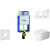 Geberit Kombifix - Modul na závesné WC s tlačidlom Sigma30, biela/lesklý chróm + Duravit ME by Starck - WC a doska, Rimless, SoftClose 110.302.00.5 NM5