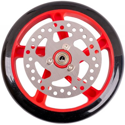 Náhradné koliesko s brzdovým diskom na kolobežku Discola 200x30mm červená