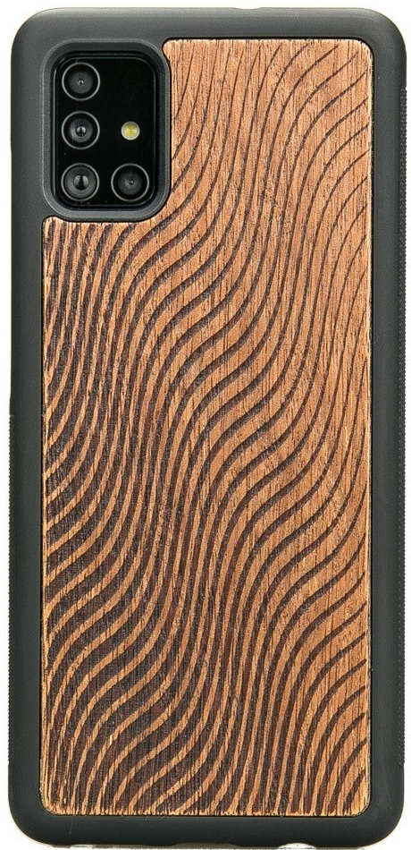 Púzdro Bewood Drevené Samsung Galaxy A71 5G Vlny Merbau