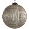 J-Line by Jolipa Strieborná antik sklenená ozdoba gule XL - Ø 20 cm - J-Line by Jolipa