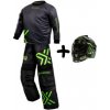Oxdog X2 GOALIE JR set with helmet 110 / 120 cm, čierna / zelená