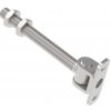 Záves nastaviteľný dlhý s kotviacou prírubou, INOX, M16