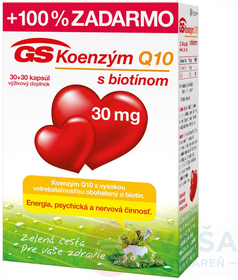 GS Koenzym Q10 30 mg 60 kapsúl