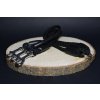 Palkar vodítko roztrojka pre psov 40 cm x 8 mm čierna (Palkar vodítko roztrojka pre psov 40 cm x 8 mm čierna)