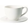 Šálka Cafe au lait GRANDE s podšálkou 500 ml z keramiky v lesklej bielej farbe, ASA Selection, keramika, 500ml, lesklá biela