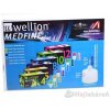 Wellion MEDFINE plus Penneedles 10 mm ihla na aplikáciu inzulínu pomocou pera 100 ks + nádoba na použité ihly, 1x1 set