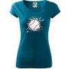 Baseball lopta v triku - Dámske tričko Pure - L ( Petrolejová )