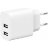 Duálna USB nabíjačka 2.4 A biela