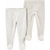 CARTER'S Polodupačky Gray Stripes neutrál 2ks 6m/ veľ. 68