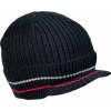 CERVA KNOXFIELD / Zimná pletená čiapka so šiltom - čierna/červená XL/XXL
