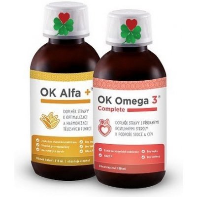 OK Alfa+ 115 ml OK Omega-3 Complete 120 ml sada pro zdravé srdce a cévy