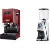 Gaggia New Classic EVO, red + Eureka Atom Specialty 75, chrome