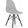 Jedálenská škandinávska stolička SUPPLIES OSAKA – svetlo šedá s čiernymi nohami