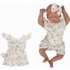 Body s nohavičkami kr. rukáv + čelenka, mušelín, 2D sada, Z&Z, biela 80 (9-12m)