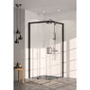 Hüppe Classics 2 EasyEntry - Posuvné dvere rohový vstup 2-dielny (1/2) 1200x2000 mm, upevnenie vľavo, Black Edition, číre sklo s Anti-Plaque C25105.123.322