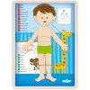 Woody Puzzle ľudské telo chlapec