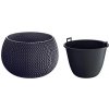 Květináč SPLOFY BOWL s vkladem 29 cm - barva: antracit