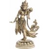 Nefertitis Feng Shui soška tancujúce bohyne Zelená tára mosadz - 13 cm