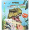 Kúzelné maľovanie vodou Dino maľovanky 15x19cm štetec
