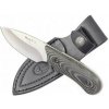 Muela IBEX-8M malý lovecký nôž 8 cm, čierno-šedá, Micarta, kožené puzdro