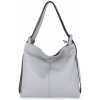 Kožená kabelka na rameno 579 šedá Made in Italy