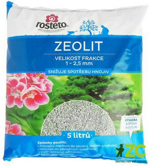 Rosteto Zeolit 1-2,5mm,4-8mm 5 l