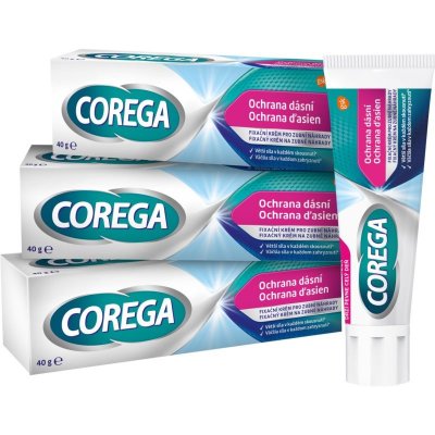Corega Gum Protection fixačný krém pre zubnú náhradu 3x40 g