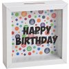 Drevená pokladnička k narodeninám HAPPY BIRTHDAY