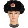 Ruská ušianka čierna CCCP