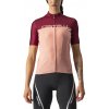 Castelli Velocissima W SS, Blush/ Bordeaux Veľkosť: XL Pohodlný, dámsky, letný dres na bicykel