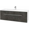 Dreja Umývadlová skrinka ASTON SZZ 120 - N01 Biela lesk / Úchytka T02 / D16 Tmavý betón