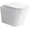 Mereo WC závesné kapotované, Smart Flush RIMLESS, 490x340x350, keramické, vr. sedátka CSS118S VSD83T1