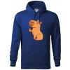 Kapybara s palcom hore - Mikina pánska Cape s kapucňou - 4XL ( Kráľovská modrá )