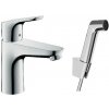 Hansgrohe Focus E2 - Umývadlová batéria 100, s ručnou sprchou Bidette, chróm 31927000