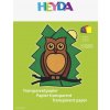 HEYDA Blok transparentných papierov - sova 10 listov