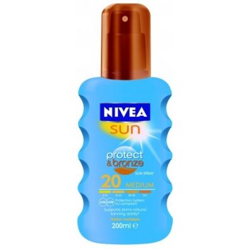 Nivea Sun Protect & Bronze Intenzívný spray na opaľovanie SPF20 200 ml