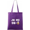 Je mi 40 pivo - Taška bavlnená - 42 x 38 cm ( Fialová )