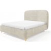 Wilsondo Manželská čalúnená posteľ s úložným priestorom Lunestia 140x200 - krémová