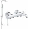 Súprava sprchová súprava Grohe Euphoria 27421002, vaňová/sprchová batéria Grohe Essence 33624001