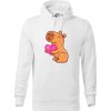 Zamilovaná kapybara - Mikina pánska Cape s kapucňou - 3XL ( Biela )