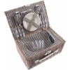 Prútený piknikový kôš pre 2 osoby s termoboxom, 42 x 28 x 20 cm, 3,25 kg