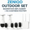 ZENIQO Outdoor SET 3150 – Kamerový set so 6 WiFi kamerami a 5G + EasyMesh routermi